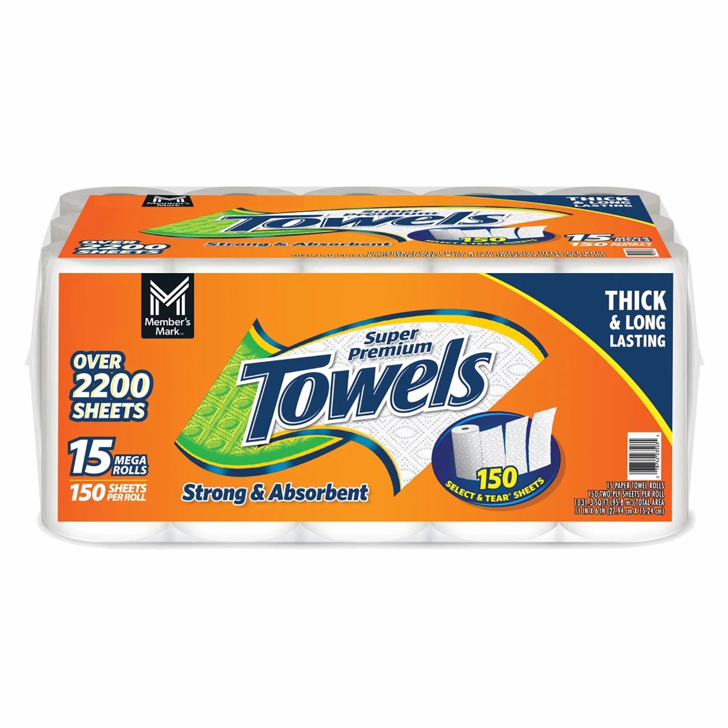 Member's Mark Select & Tear 2-Ply Paper Towel 15 rolls, 150 sheets/roll - Bellso